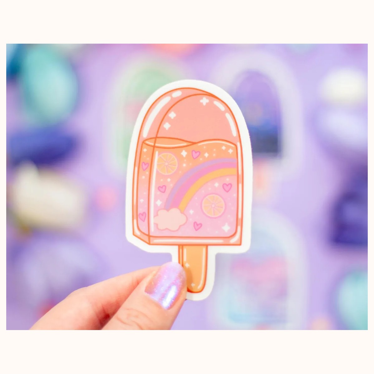 Popsicle Cute Aesthetic Vinyl Stickers view 5