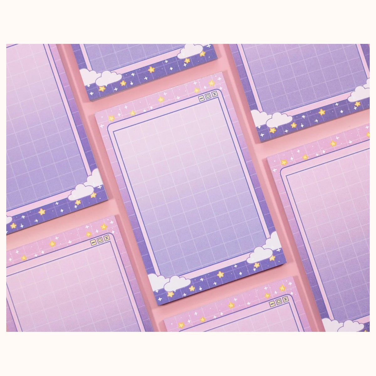 Purple Gradient Clouds Aesthetic Message Memo Notepad view 4