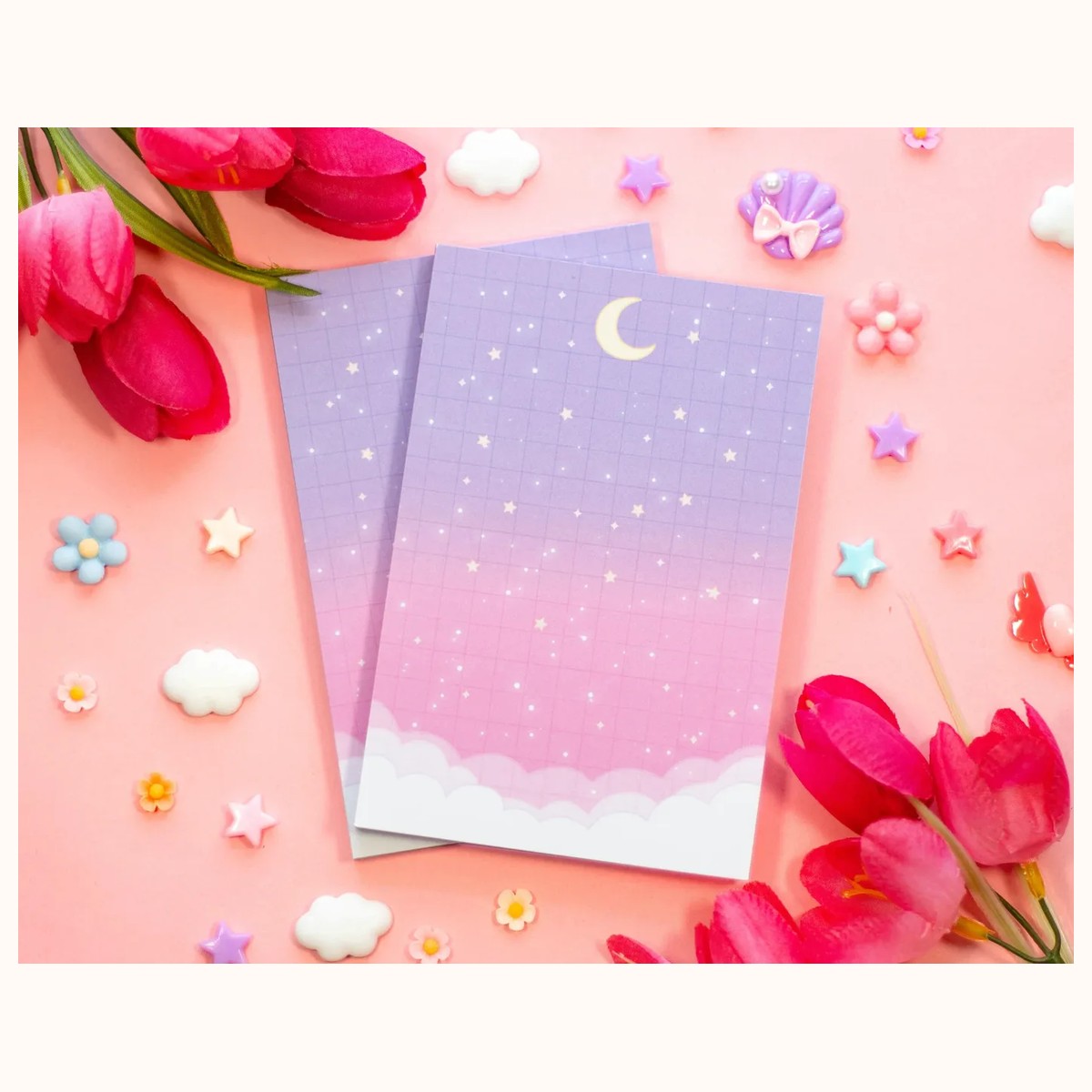Starry Clouds Gradient Aesthetic Dreamy Memo Notepad view 4