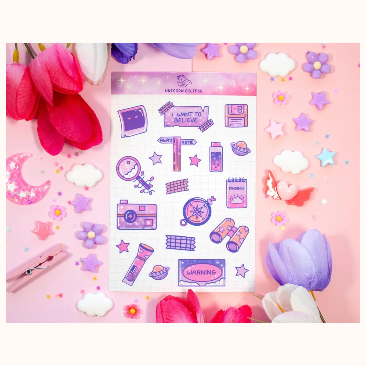 Pastel Cryptidcore Sticker Sheet | Planner Stickers, Decorative Stickers by Farouk Book Store