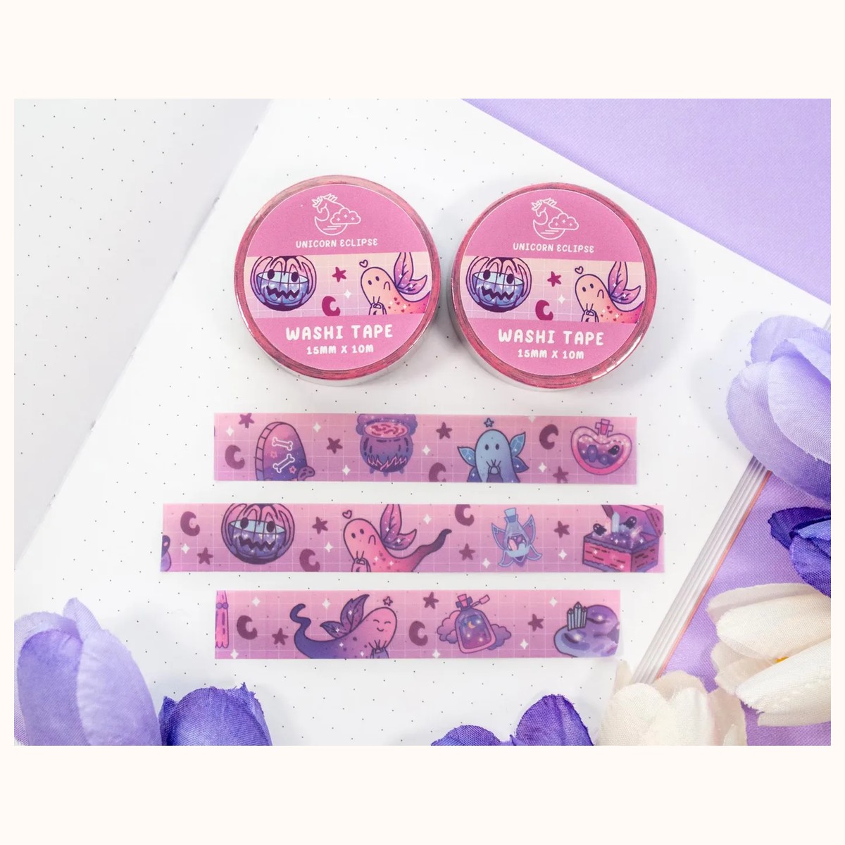 Spooky Washi Tape | Aesthetic Kawaii Cute Stationery by Farouk Book Store