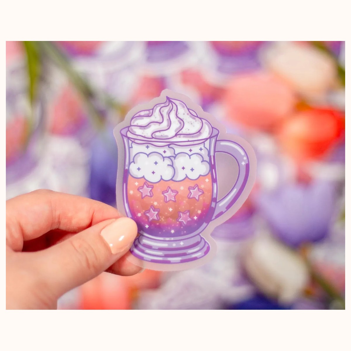 Iced Coffee CLEAR Aesthetic Vinyl Waterproof Sticker by Farouk Book Store