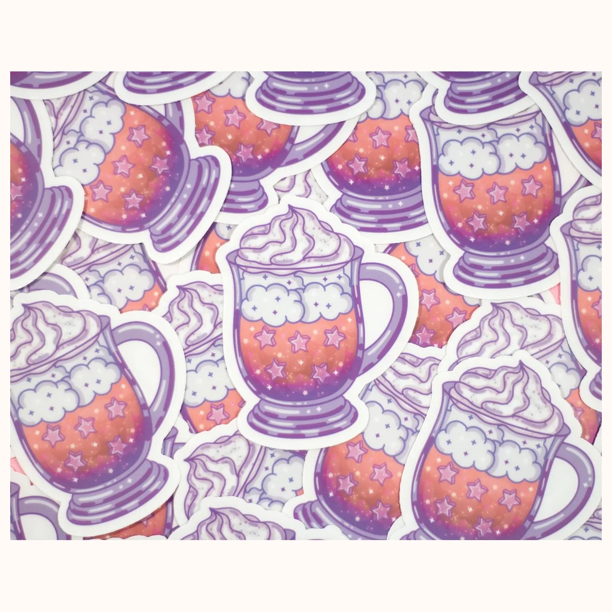 Iced Coffee CLEAR Aesthetic Vinyl Waterproof Sticker view 4