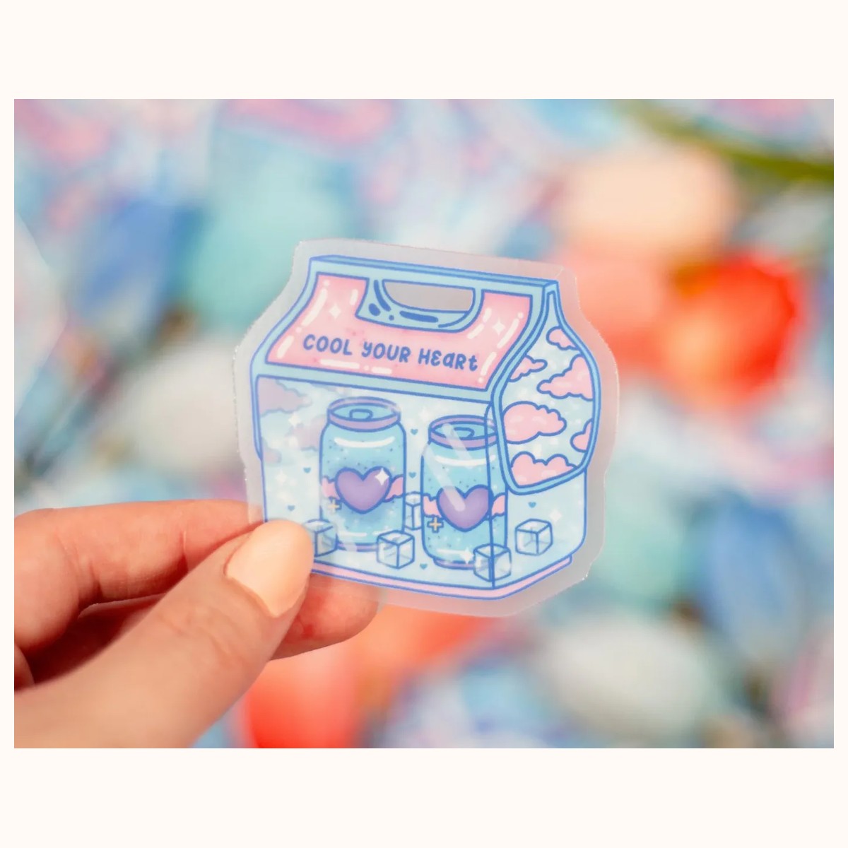 Cooler CLEAR Vinyl Waterproof Sticker by Farouk Book Store