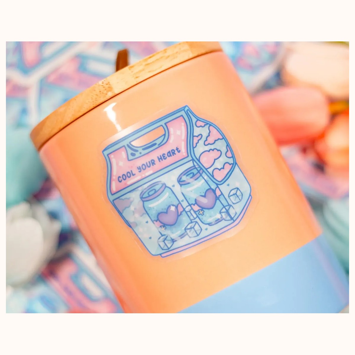 Cooler CLEAR Vinyl Waterproof Sticker view 2