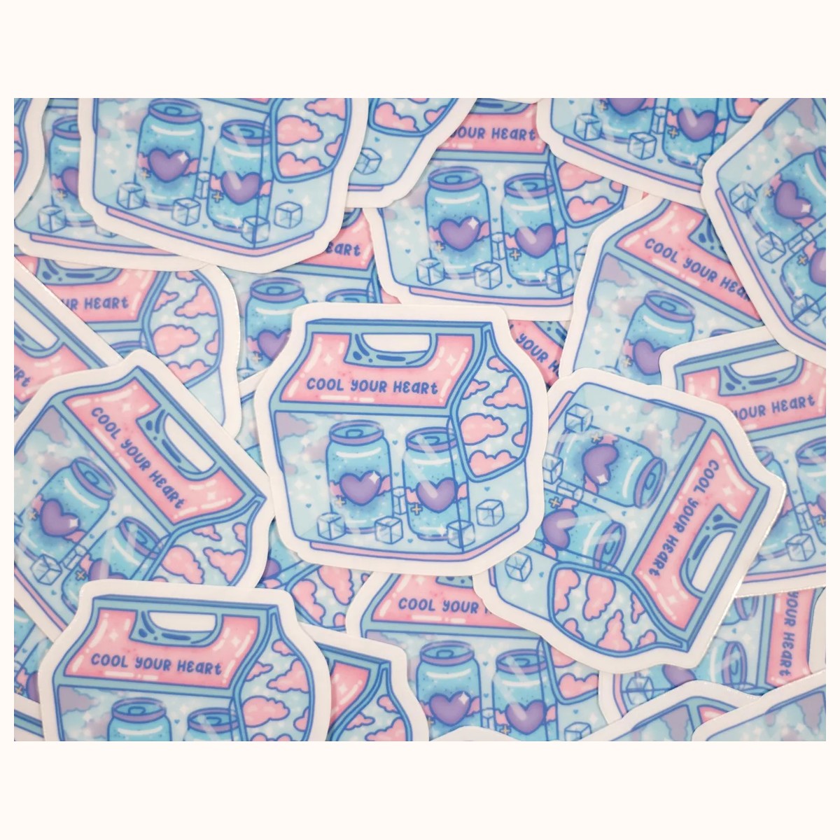 Cooler CLEAR Vinyl Waterproof Sticker view 4