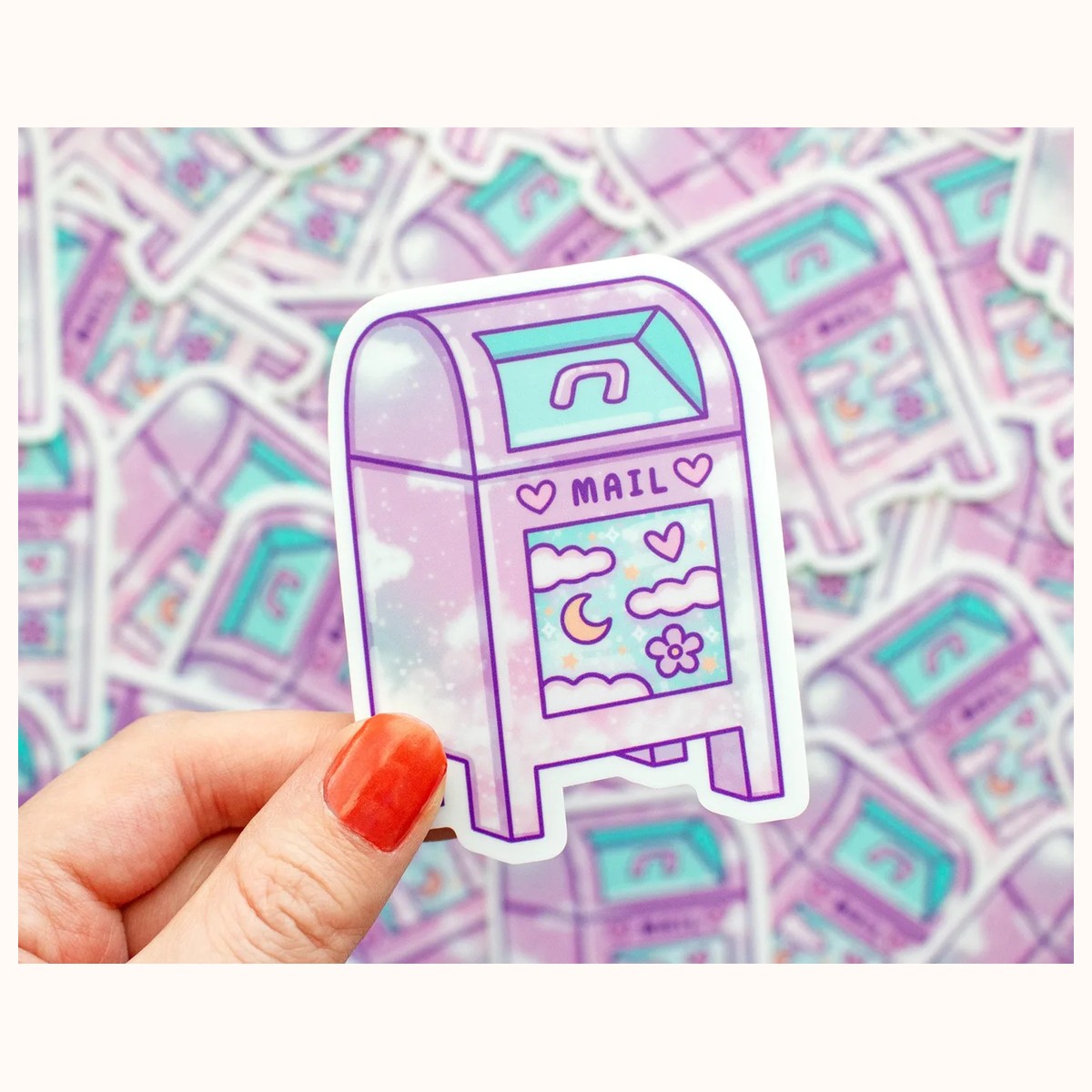Mailbox Cute Aesthetic Vinyl Sticker | Valentines Day Stickers, Kawaii Stickers, Planner by Farouk Book Store