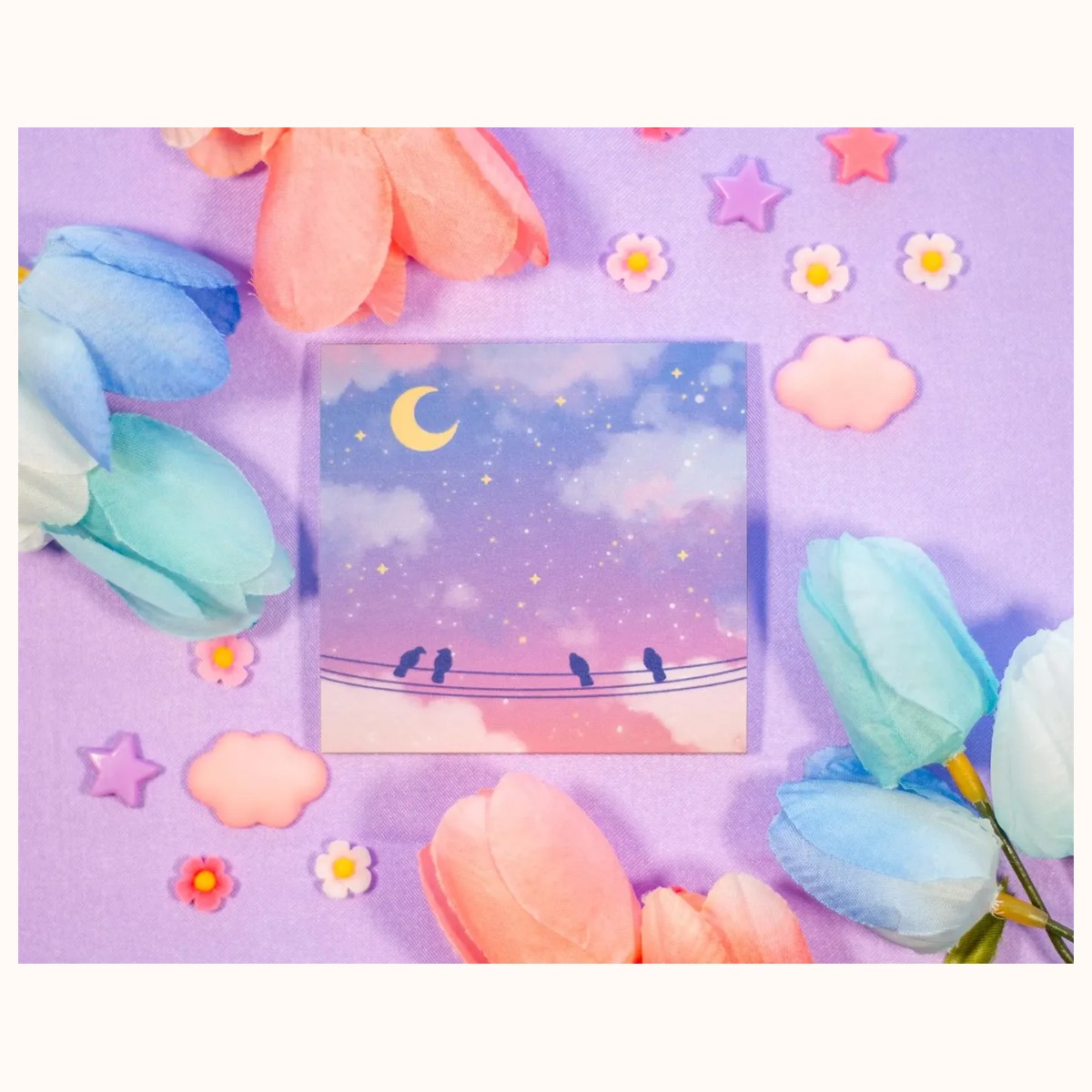Birds Sticky Note | Kawaii Dreamy Aesthetic by Farouk Book Store