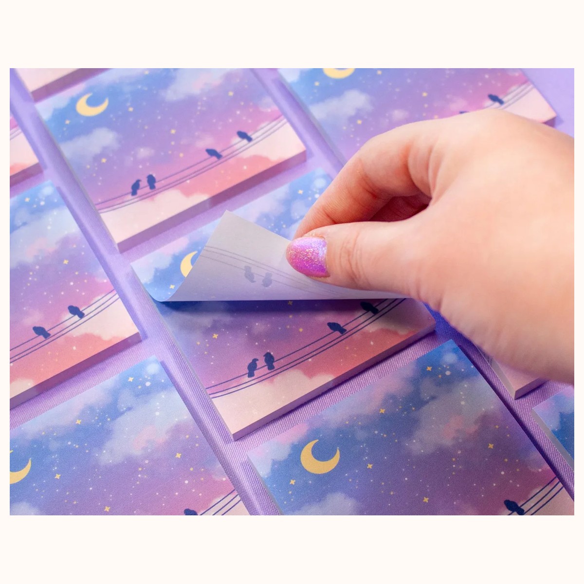 Birds Sticky Note | Kawaii Dreamy Aesthetic view 2