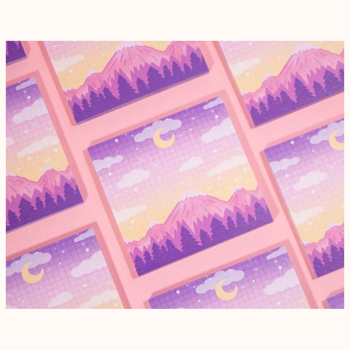 Mountains Sticky Note | Kawaii Dreamy Aesthetic view 2
