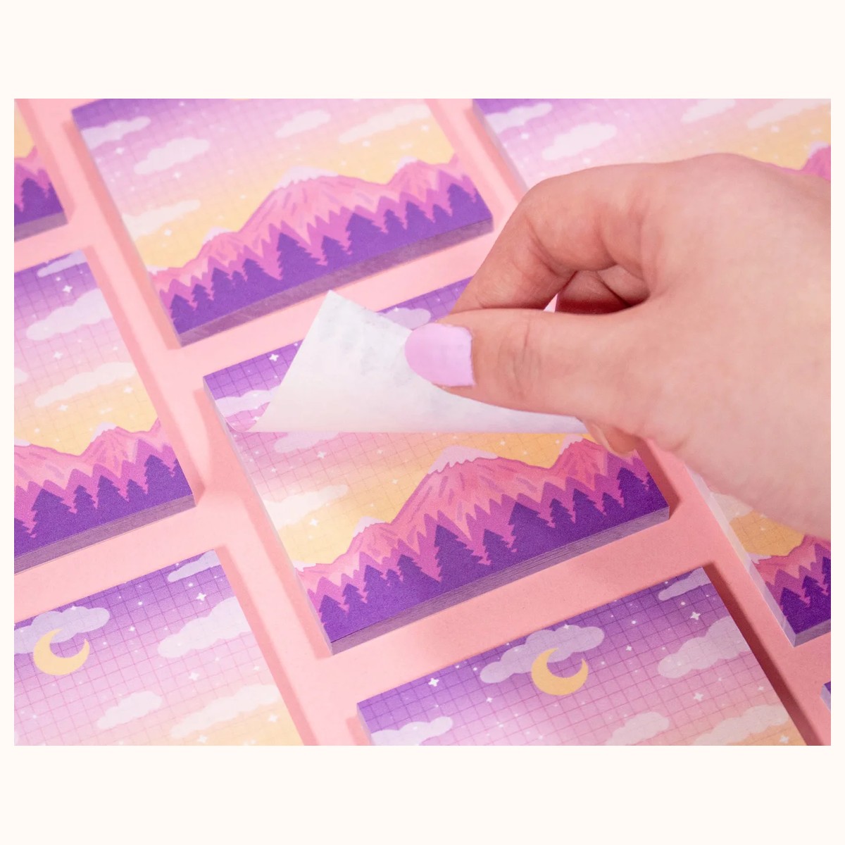 Mountains Sticky Note | Kawaii Dreamy Aesthetic view 3