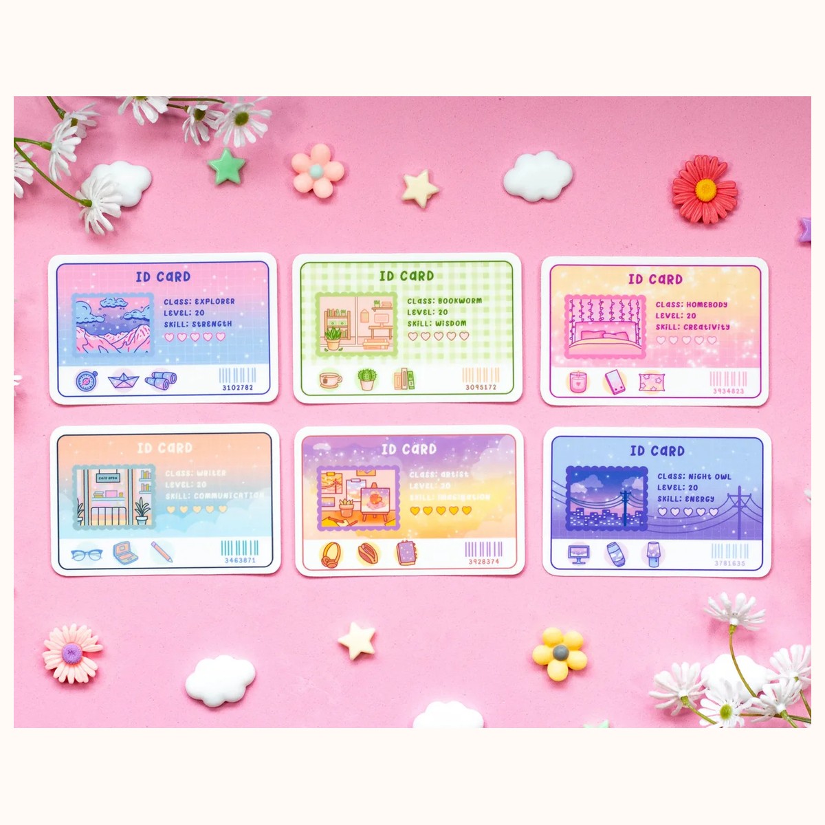 ID Card Aesthetic Vinyl Sticker | Waterproof, Waterbottle, Kawaii Stickers, Planner by Farouk Book Store