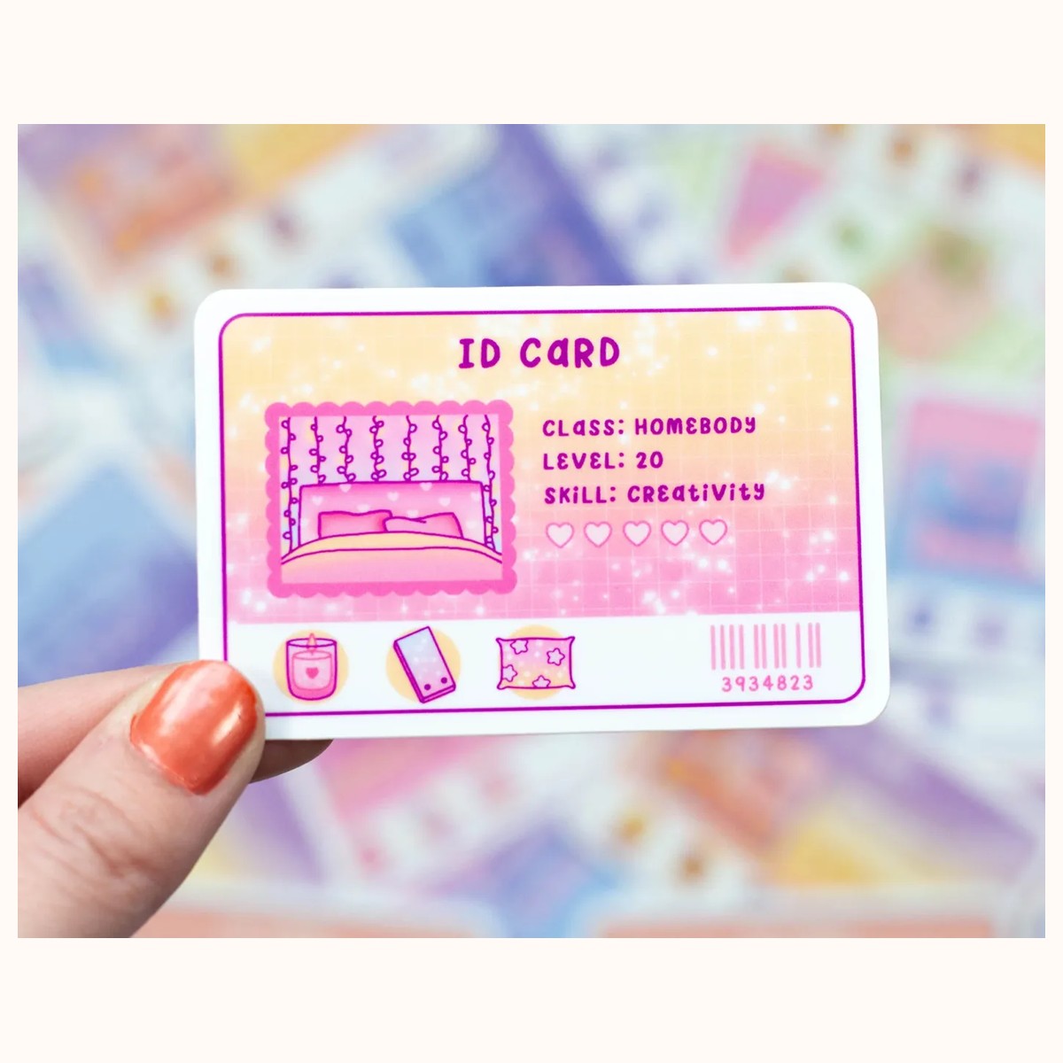 ID Card Aesthetic Vinyl Sticker | Waterproof, Waterbottle, Kawaii Stickers, Planner view 4