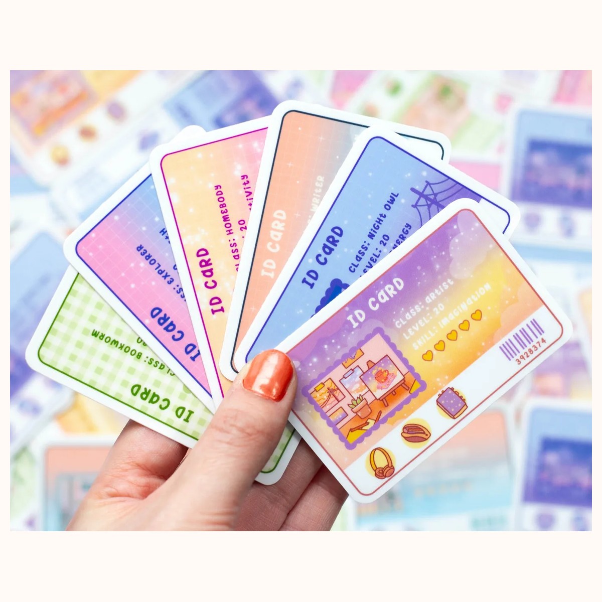 ID Card Aesthetic Vinyl Sticker | Waterproof, Waterbottle, Kawaii Stickers, Planner view 8