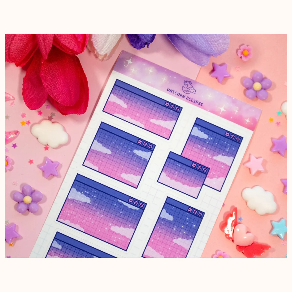 Computer Pop Ups Cute Sticker Sheet | Planner Stickers, Decorative Stickers view 3