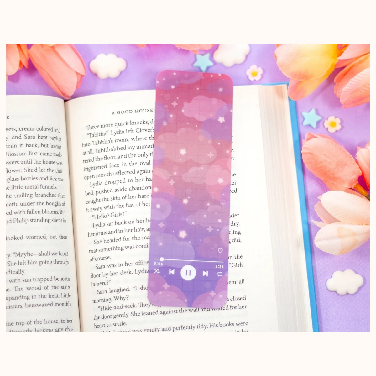 Sunset Music Player Cute Aesthetic Bookmark view 3