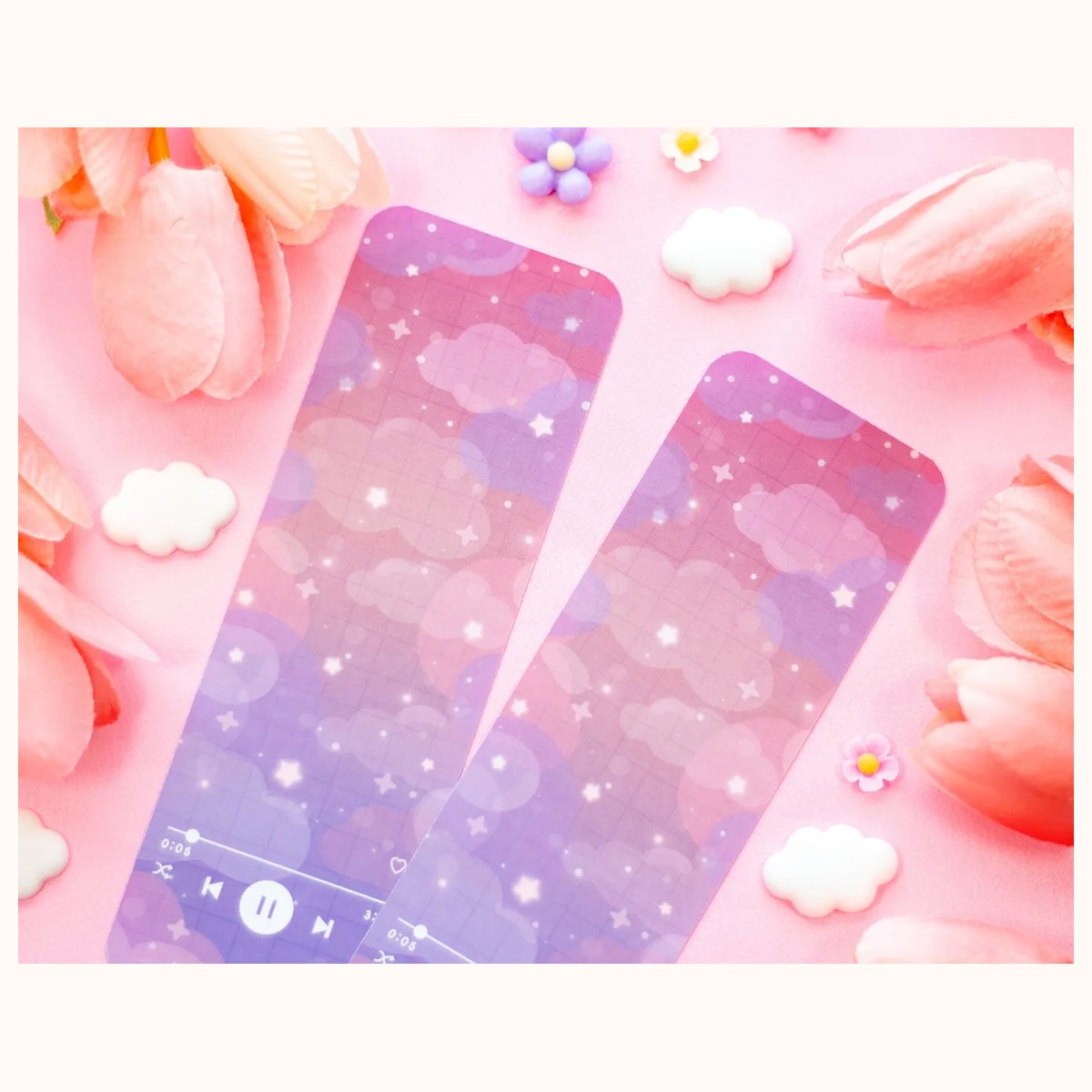 Sunset Music Player Cute Aesthetic Bookmark view 4