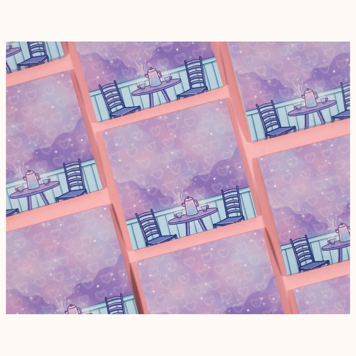 Tea Time Aesthetic Cute Kawaii Sticky Note view 3