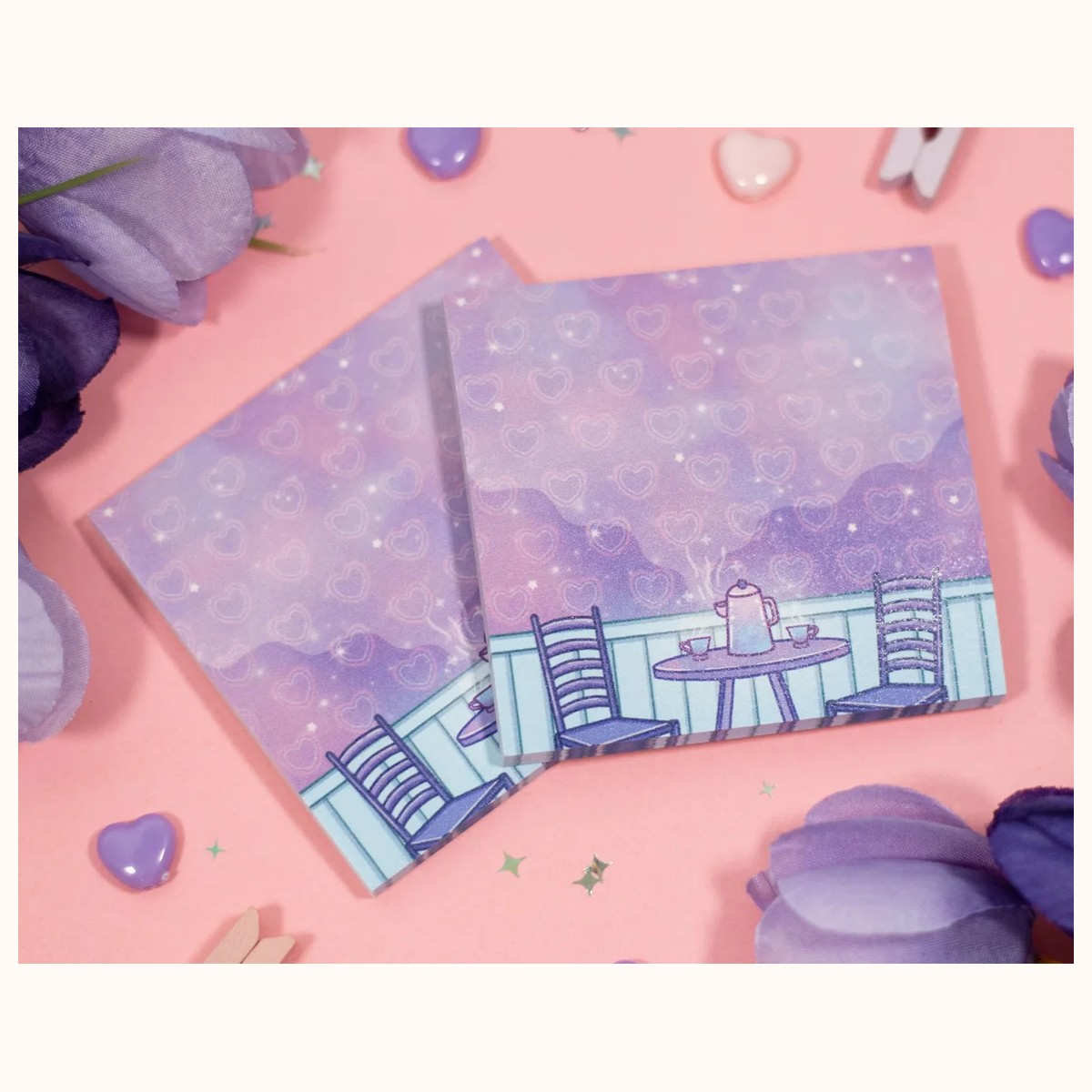 Tea Time Aesthetic Cute Kawaii Sticky Note view 4