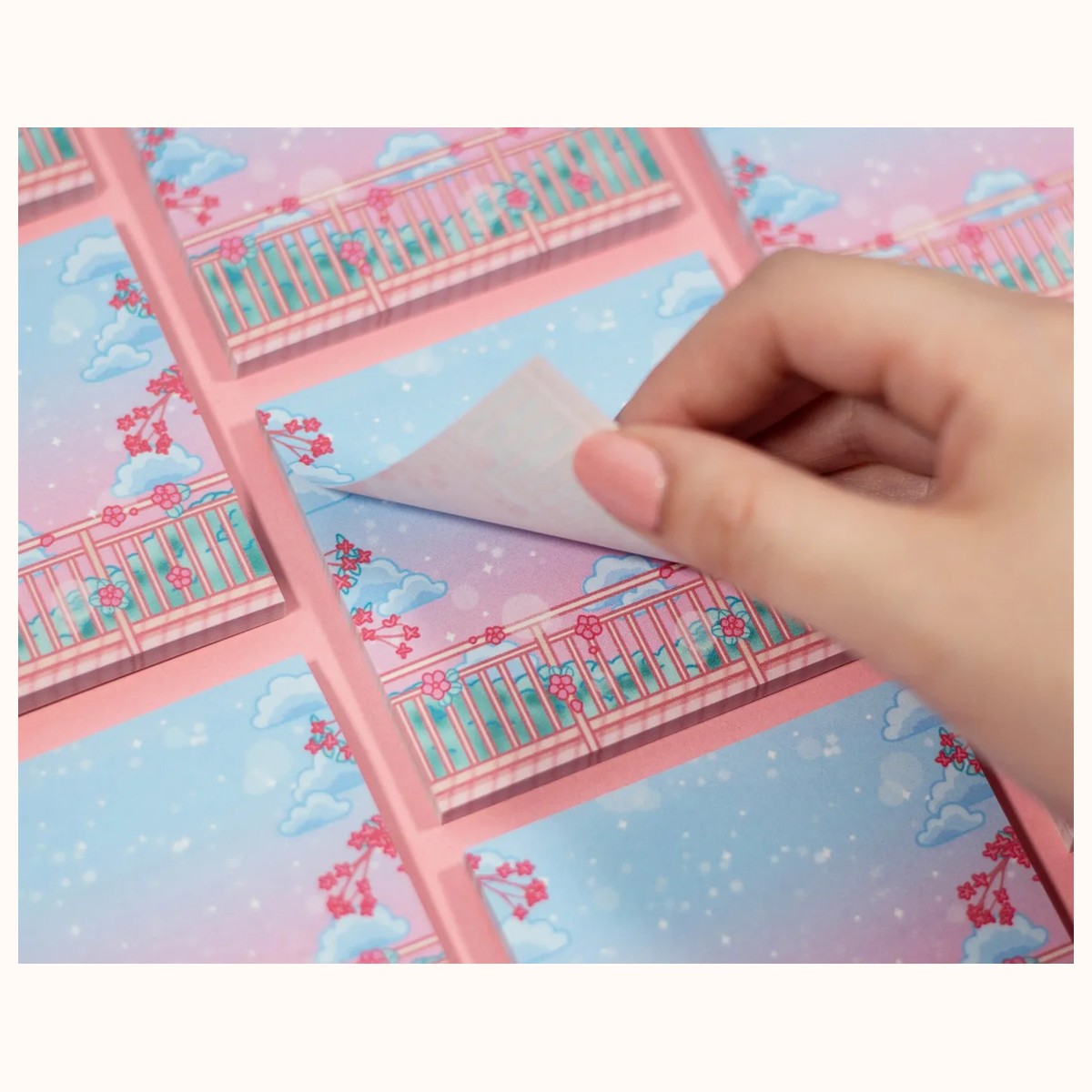 Sweet Afternoon Aesthetic Cute Kawaii Sticky Note view 3