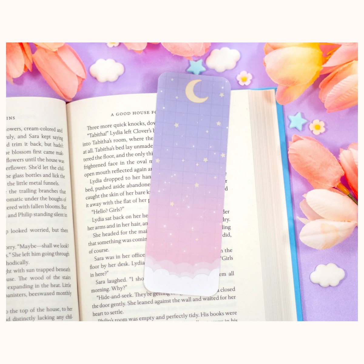 Starry Clouds Cute Aesthetic Bookmark view 4