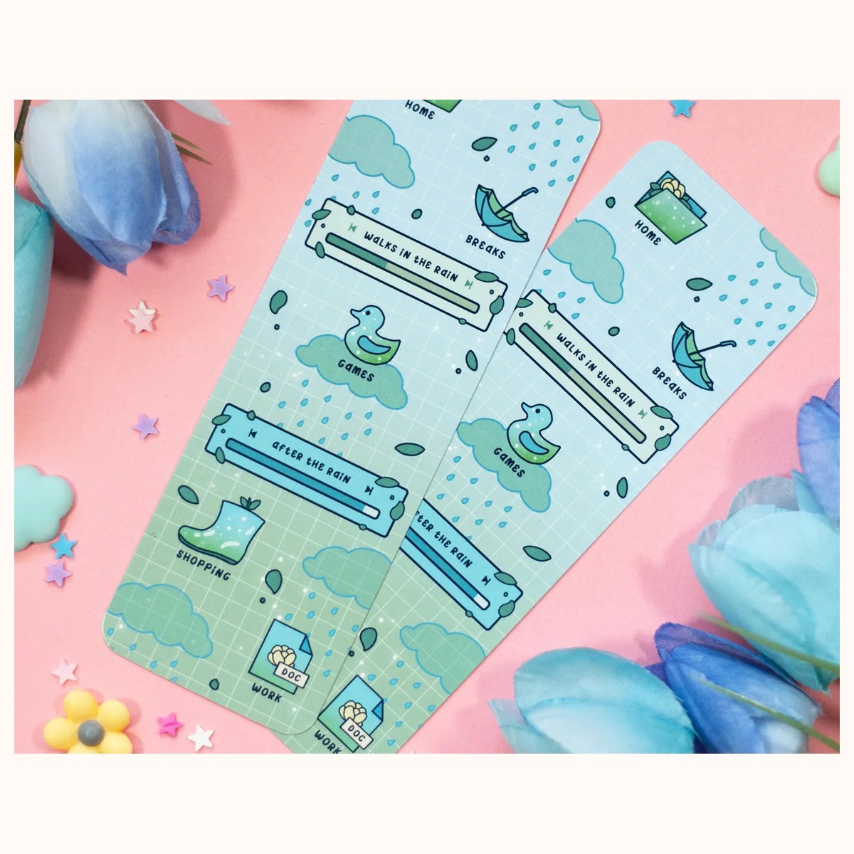 Rain Day Cute Aesthetic Bookmark view 3