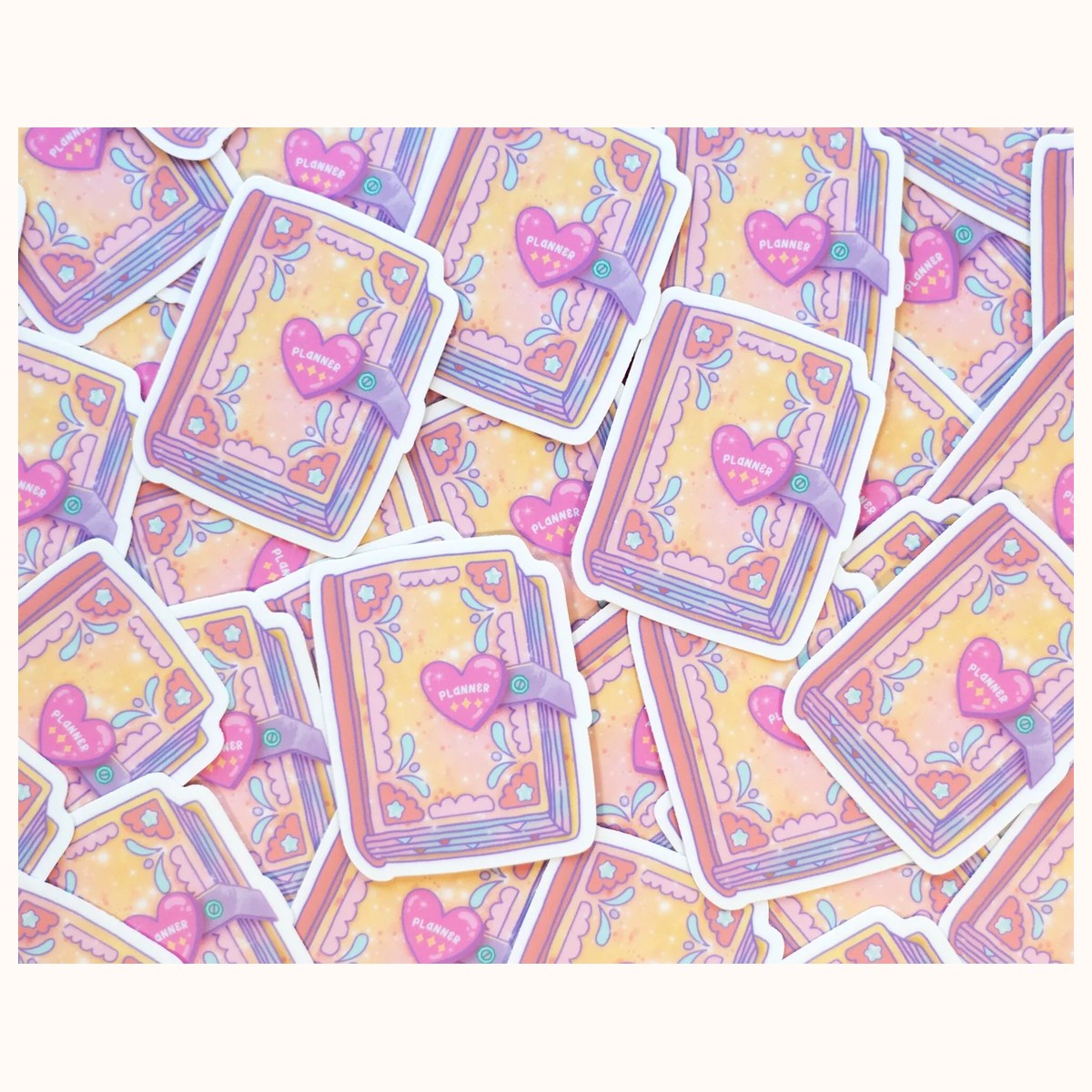 Planner Cute Aesthetic Vinyl Sticker | Waterproof, Waterbottle, Kawaii Stickers, Planner view 3