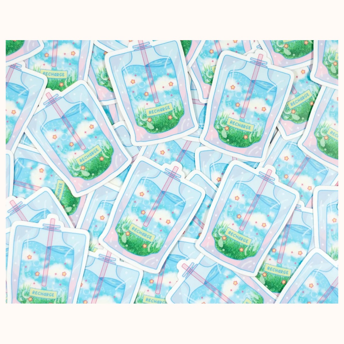 Juice Pouch Aesthetic Sticker Vinyl view 3