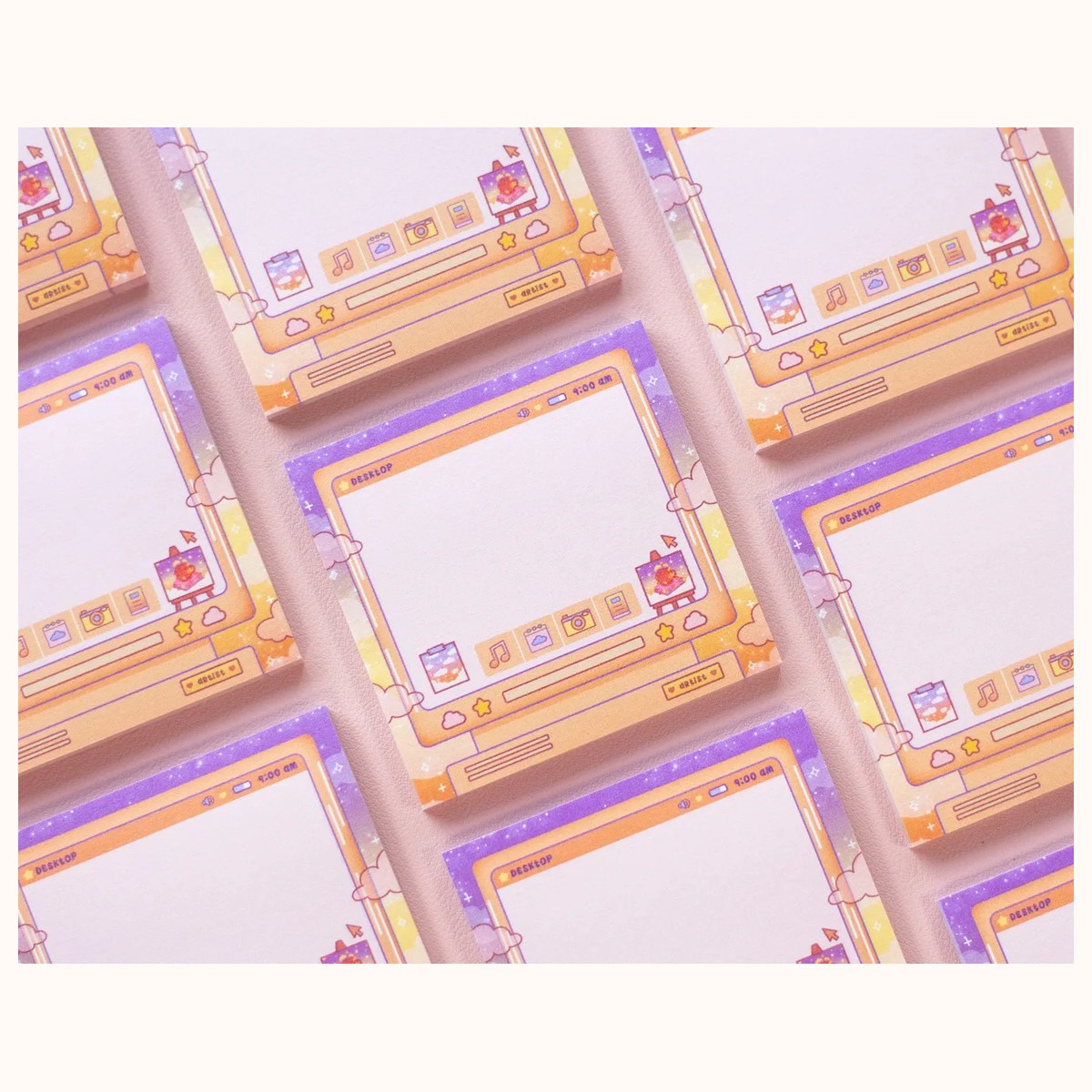 Artist Aesthetic Cute Sticky Note Memo Pad view 5