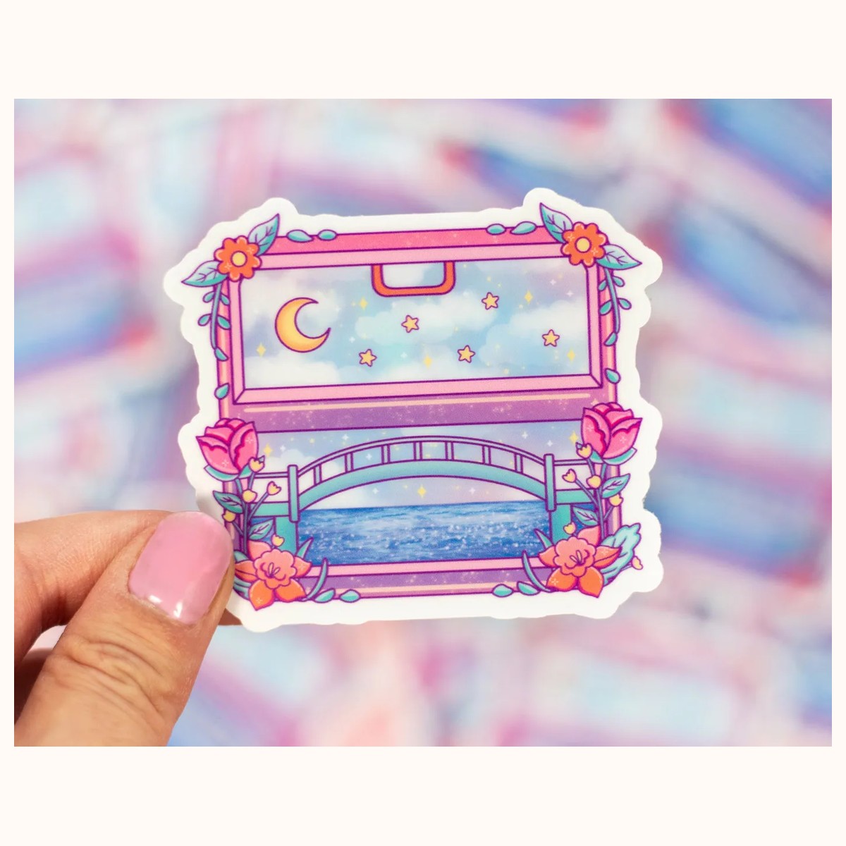 Train Window Vinyl Waterproof Sticker | Cute Kawaii Dreamy Aesthetic Laptop Decal, stickers from Farouk Book Store