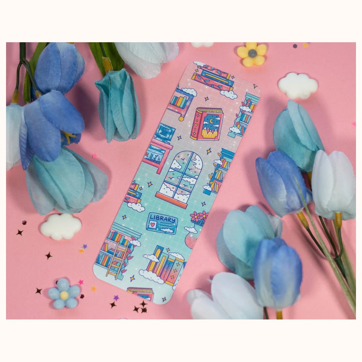 Library Bookmark | Cute Aesthetic Kawaii Dreamy Book Lover Gift by Farouk Book Store