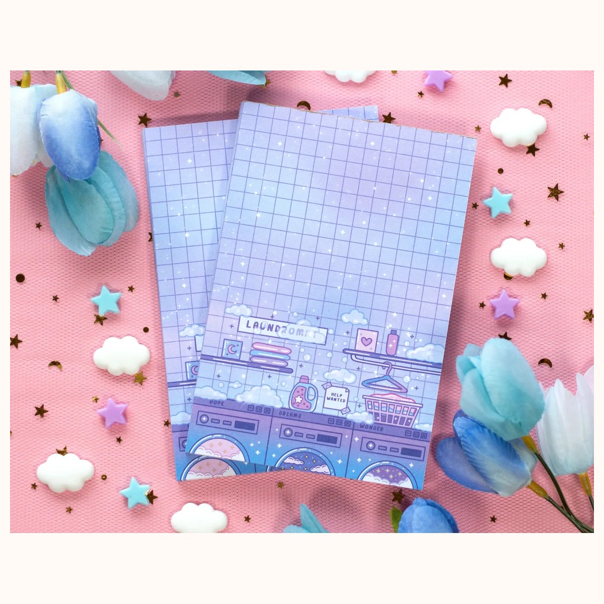 Laundromat Notepad | Cute Dreamy Kawaii Aesthetic Stationery Memo Pad view 4