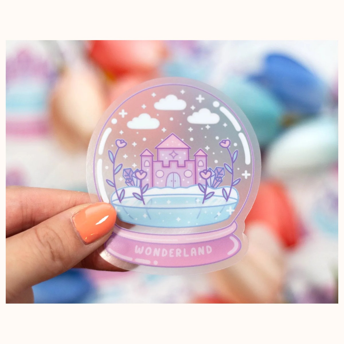 Snowglobe CLEAR Sticker | Christmas Holiday Cute Aesthetic Waterproof Vinyl, stickers from Farouk Book Store
