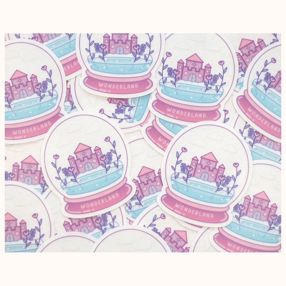 Snowglobe CLEAR Sticker | Christmas Holiday Cute Aesthetic Waterproof Vinyl view 4