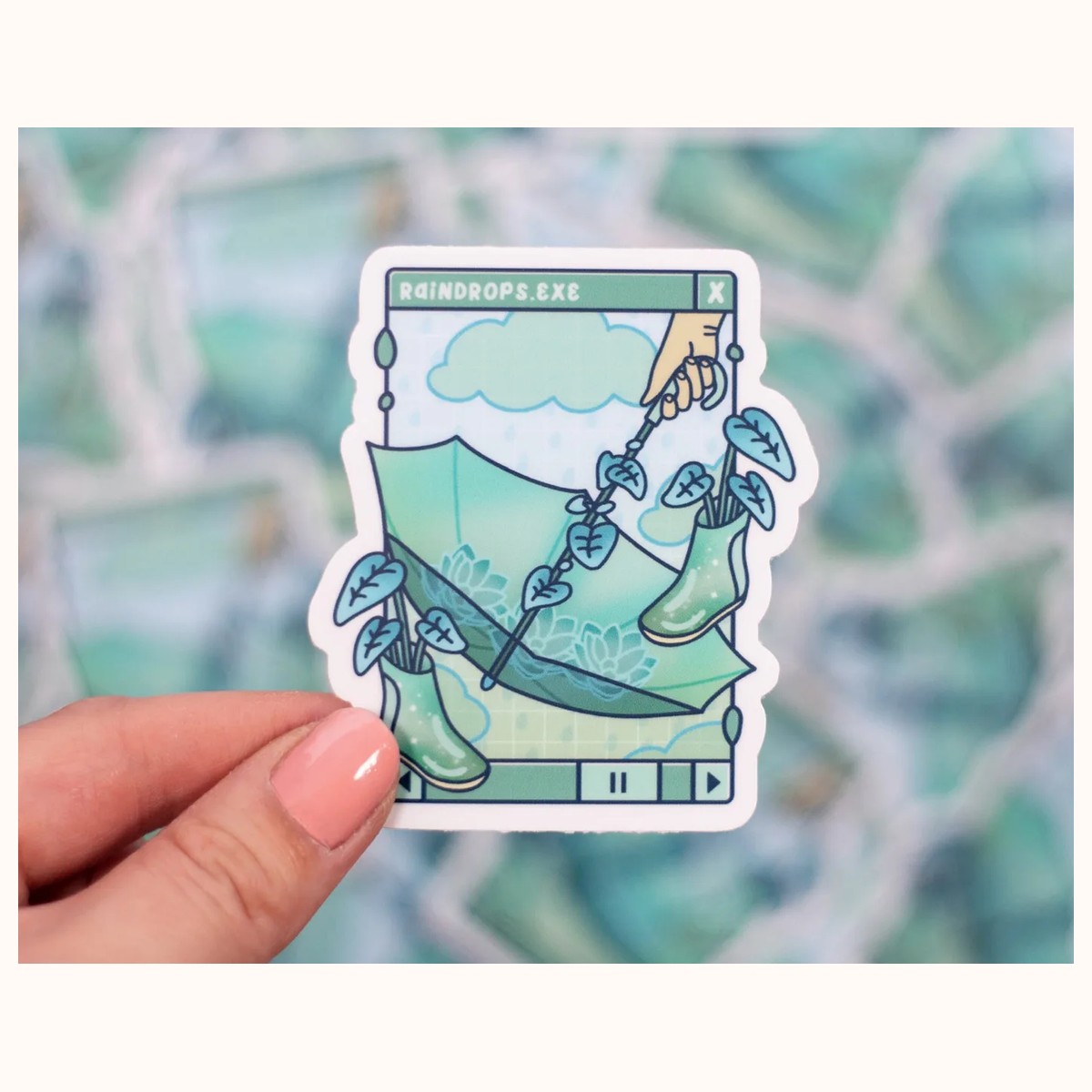 Rainy Day Sticker | Cute Aesthetic Waterproof Vinyl, stickers from Farouk Book Store