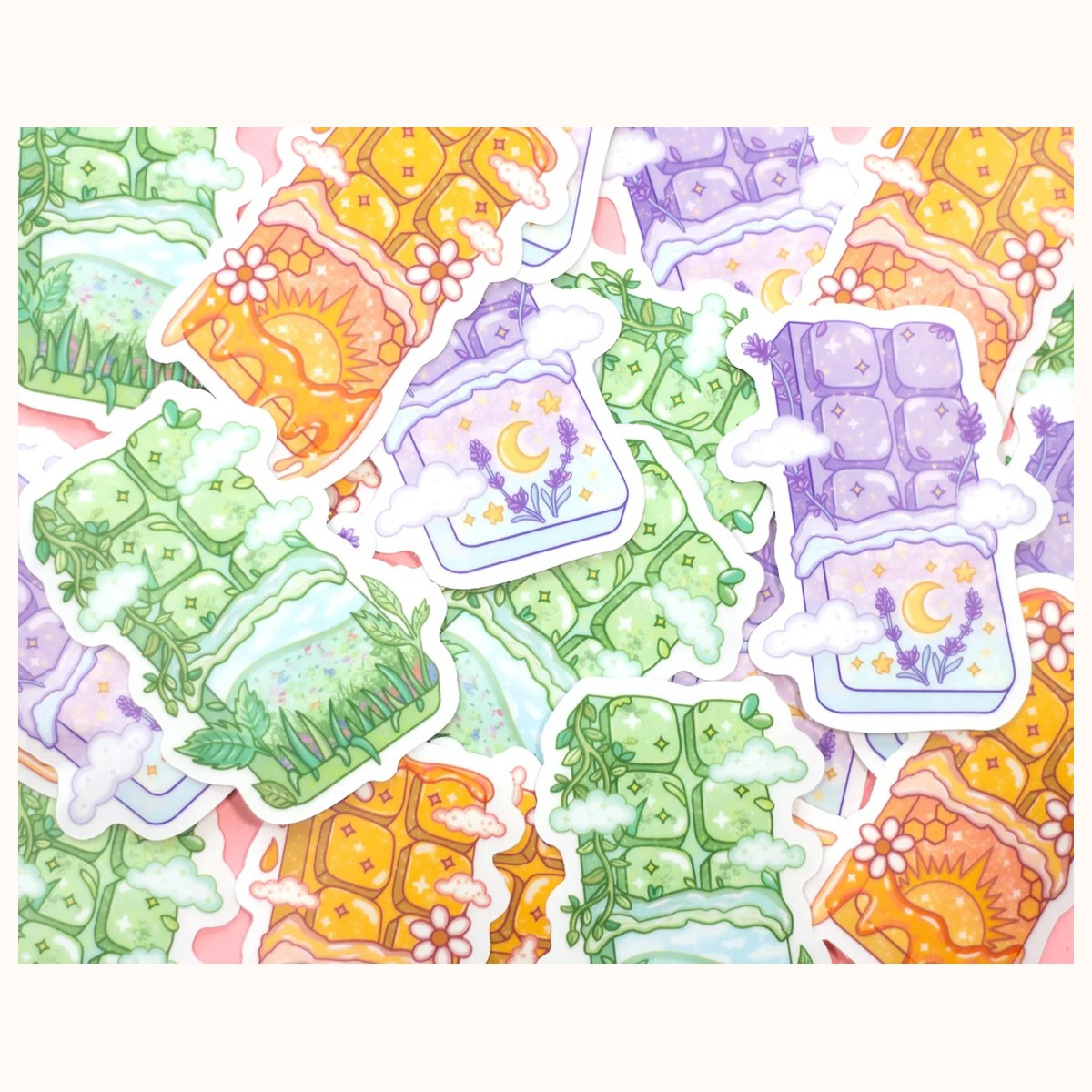 Chocolate Bar CLEAR Sticker | Cute Aesthetic Waterproof Vinyl view 2