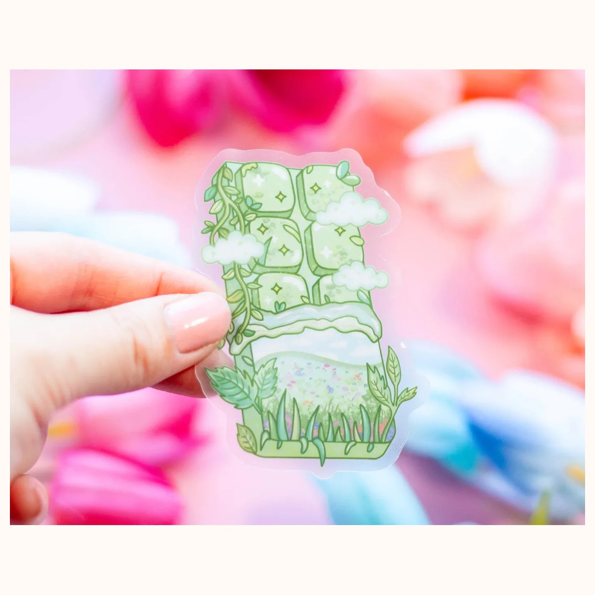 Chocolate Bar CLEAR Sticker | Cute Aesthetic Waterproof Vinyl view 4