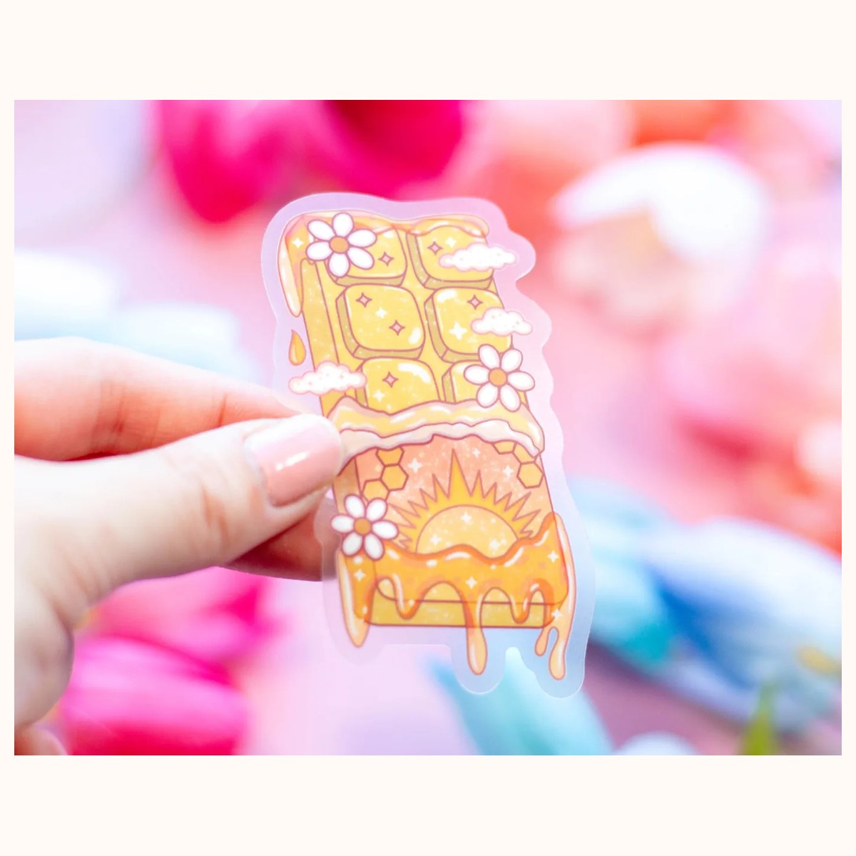 Chocolate Bar CLEAR Sticker | Cute Aesthetic Waterproof Vinyl view 5