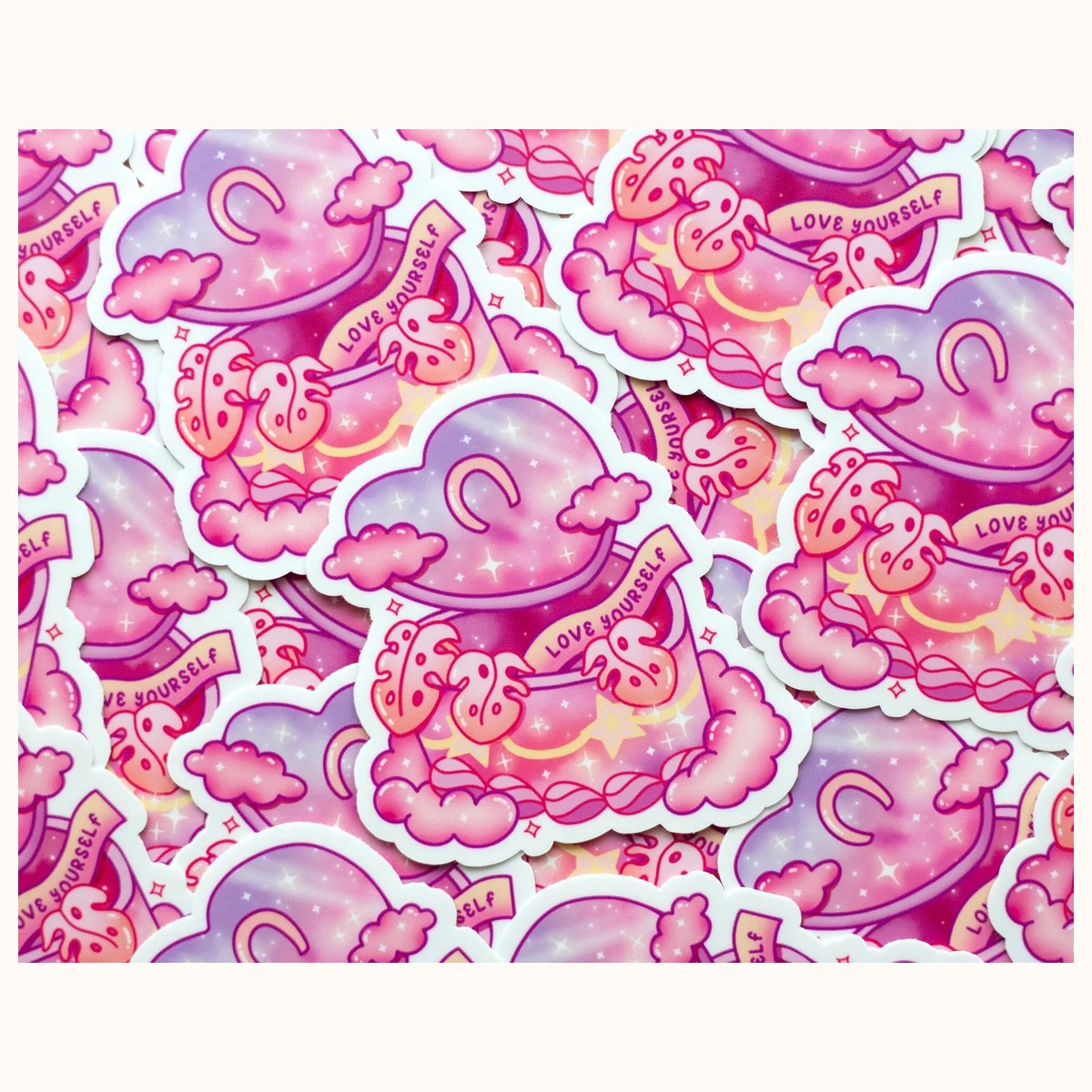 Heart Container Aesthetic Vinyl Sticker view 2