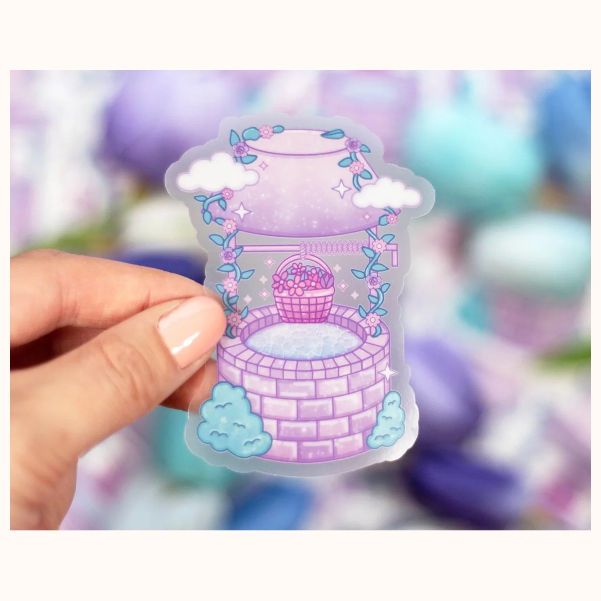 Secret Garden Wishing Well Vinyl CLEAR Sticker | Cute Aesthetic Waterproof Durable Laptop Sticker, stickers from Farouk Book Store