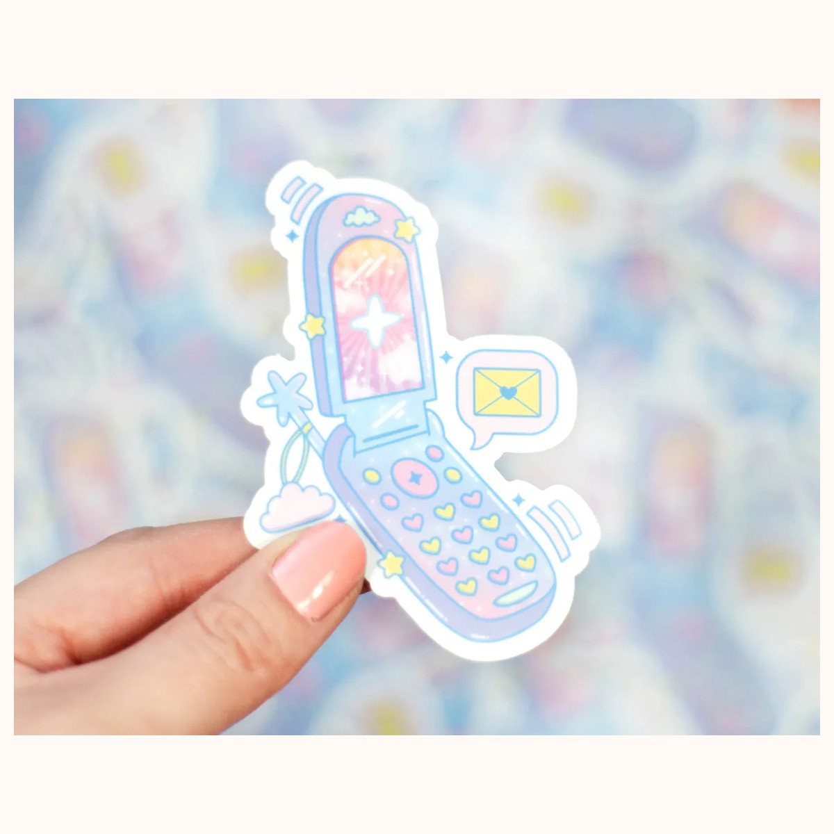 Cellphone Cute Aesthetic Vinyl Sticker | Waterproof, Waterbottle, Kawaii Stickers, stickers from Farouk Book Store
