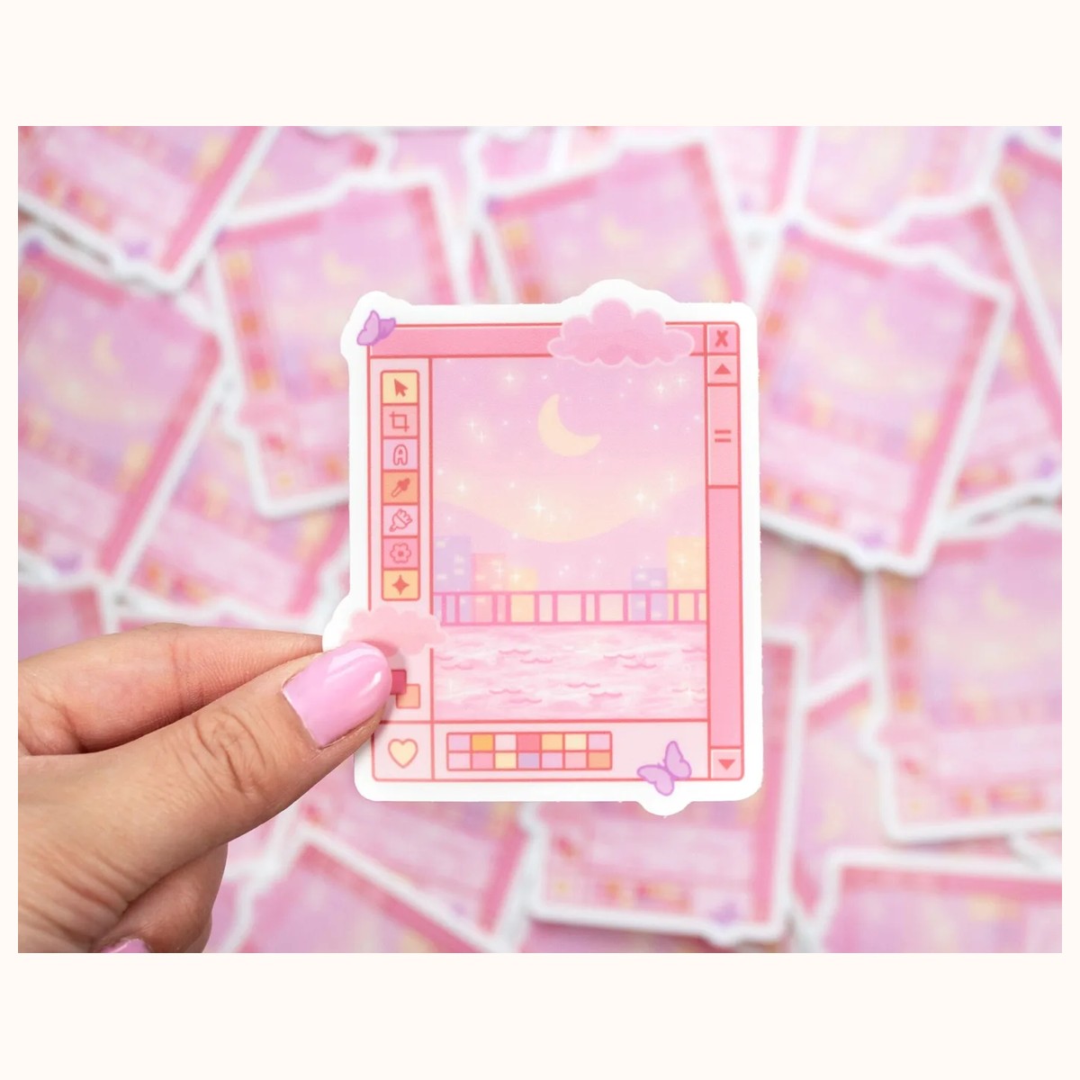 Digital Dreamscape Cute Vinyl Sticker, stickers from Farouk Book Store