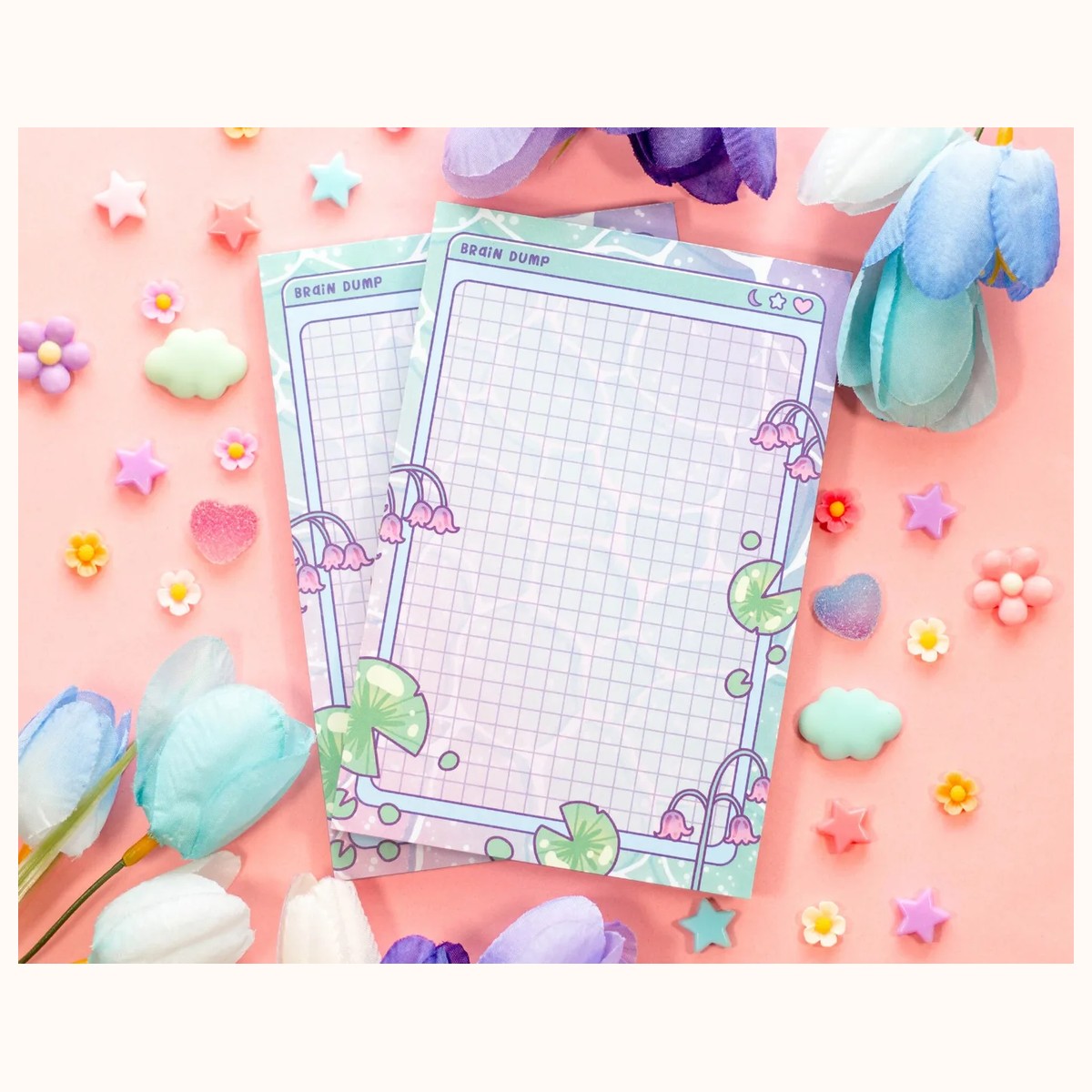 Lily Pad Notepad | Cute Dreamy Kawaii Aesthetic Stationery Memo Pad view 3
