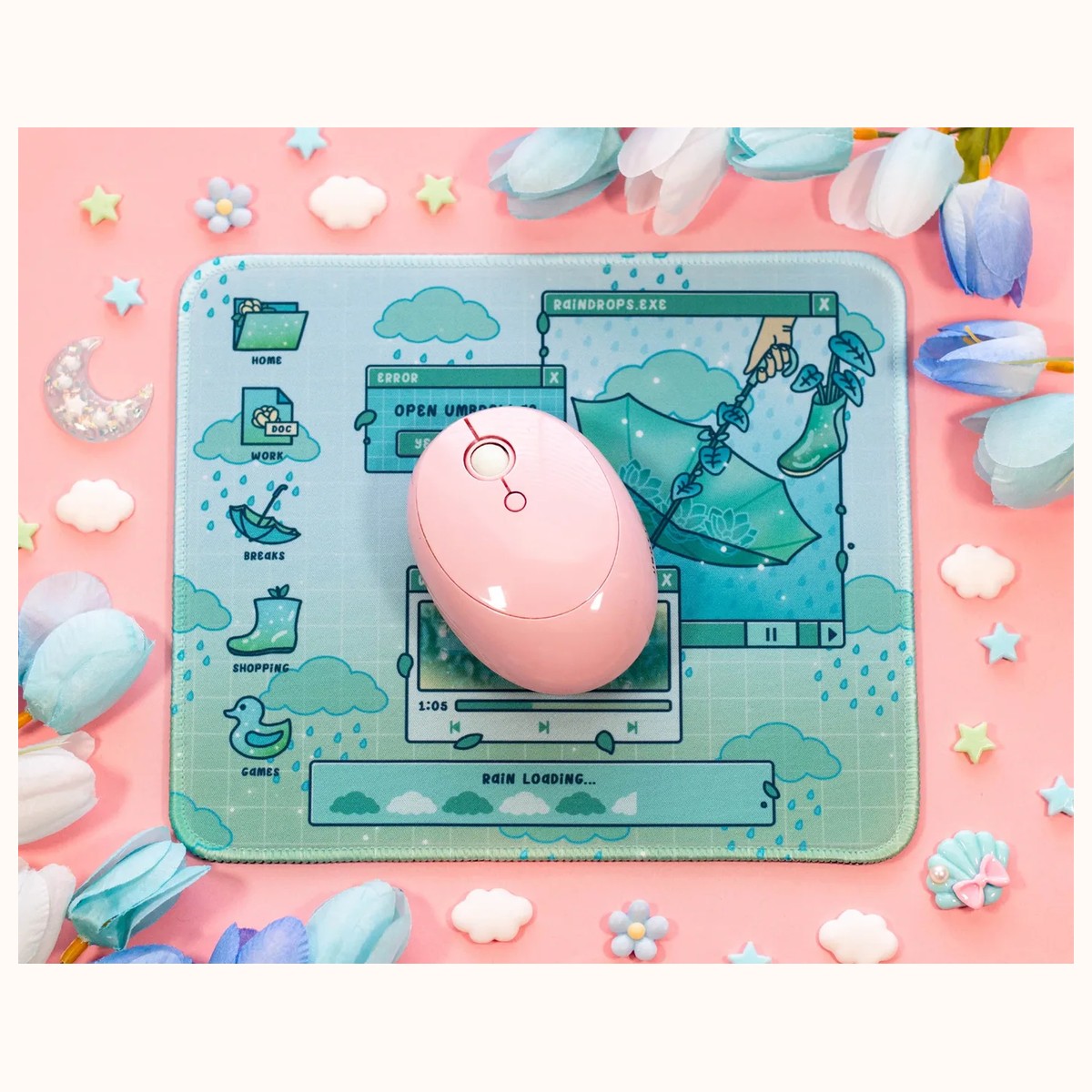 Rainy Day Cute Mousepad view 3