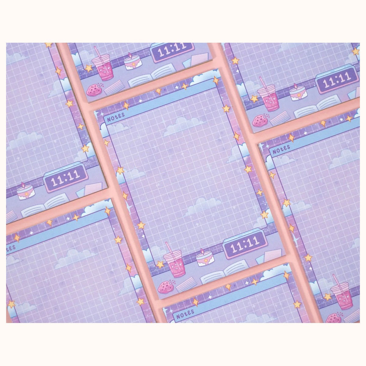 Study Night Notepad | Aesthetic Cute Memo Pad view 3