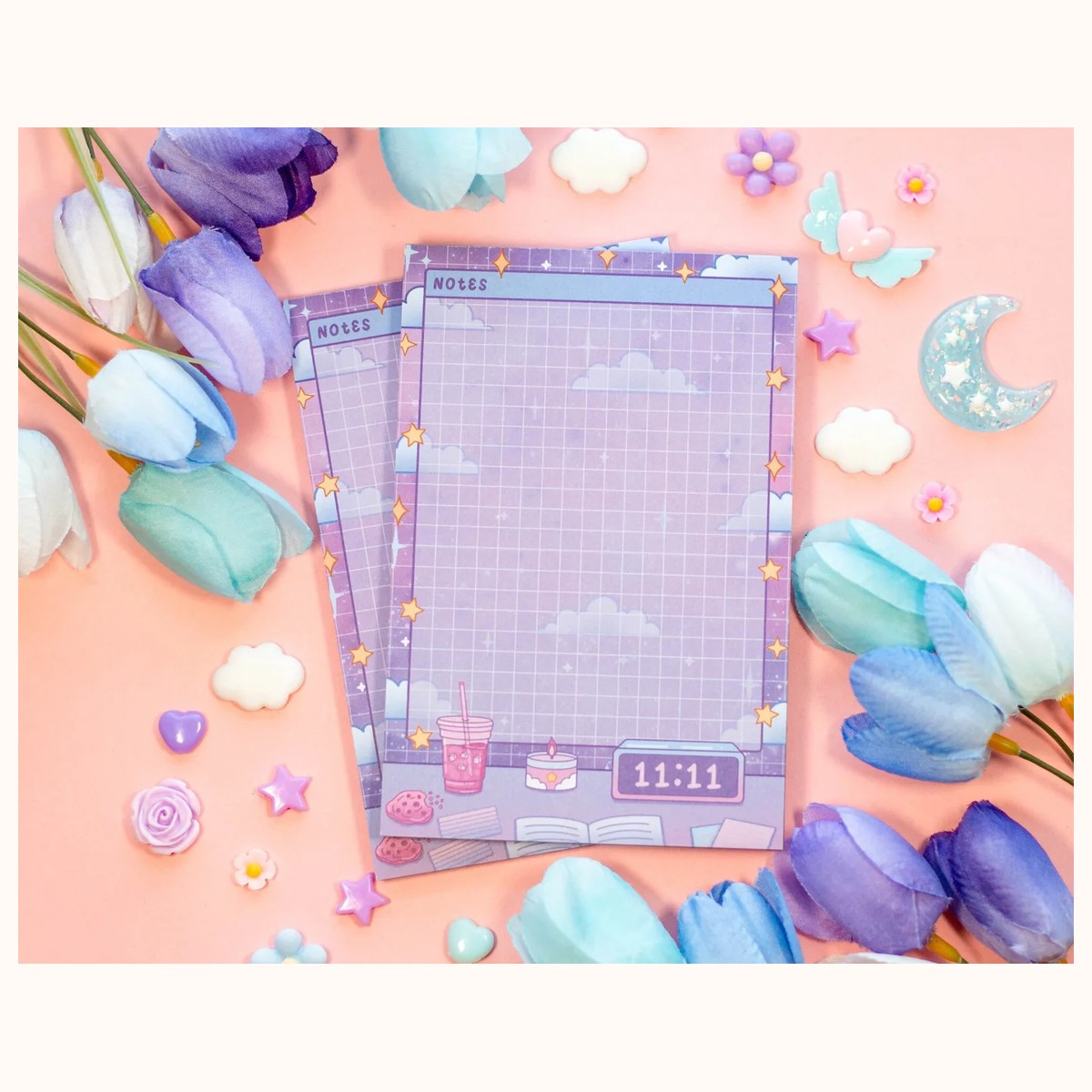 Study Night Notepad | Aesthetic Cute Memo Pad view 4