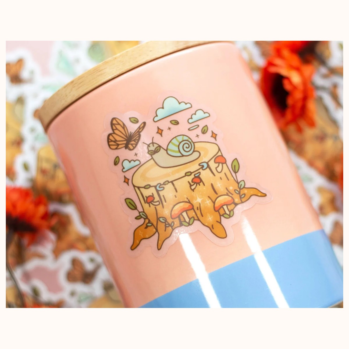 Forest Critters CLEAR Sticker | Cute Aesthetic Waterproof Durable Laptop Sticker view 4