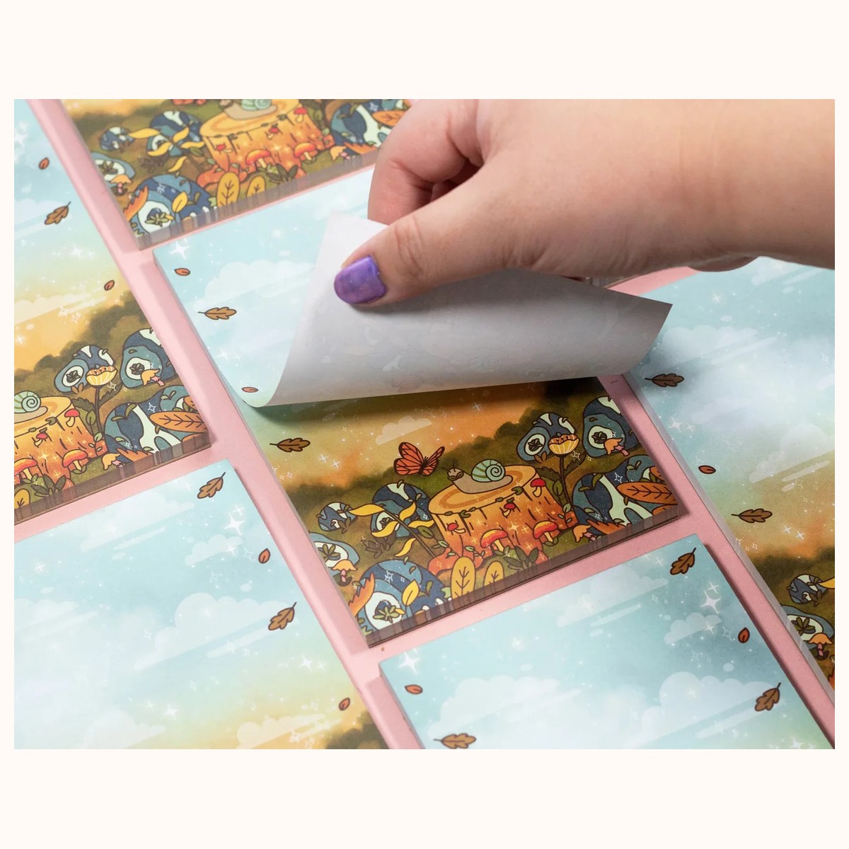 Forest Finds Notepad | Cute Dreamy Kawaii Aesthetic Stationery Memo Pad view 2