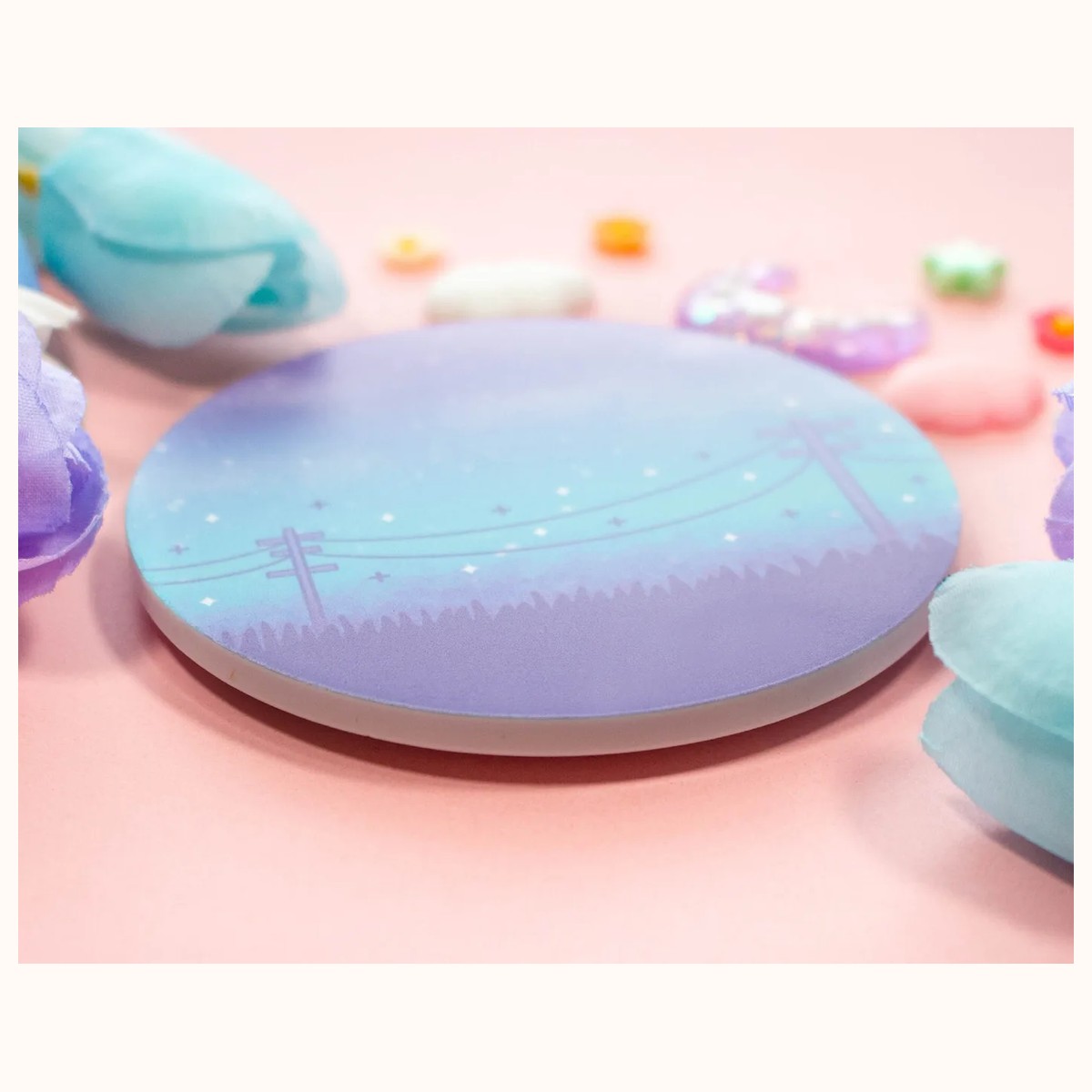 Daydreamer Acrylic Coaster | Kawaii Drinks Coaster Home Decor Accessories view 3
