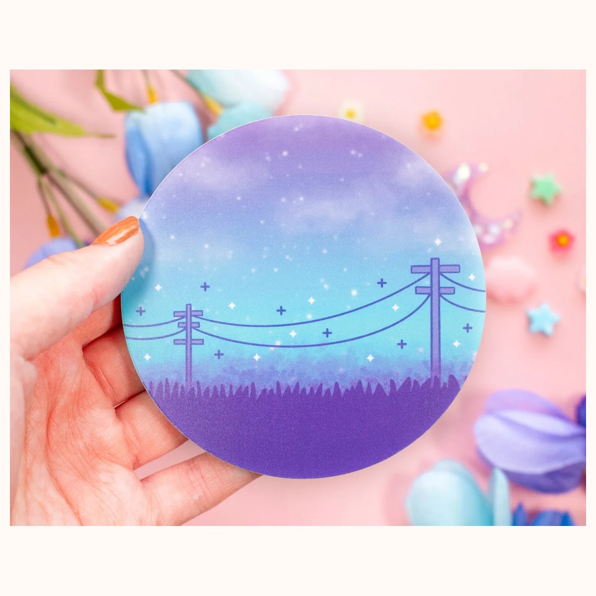Daydreamer Acrylic Coaster | Kawaii Drinks Coaster Home Decor Accessories view 4